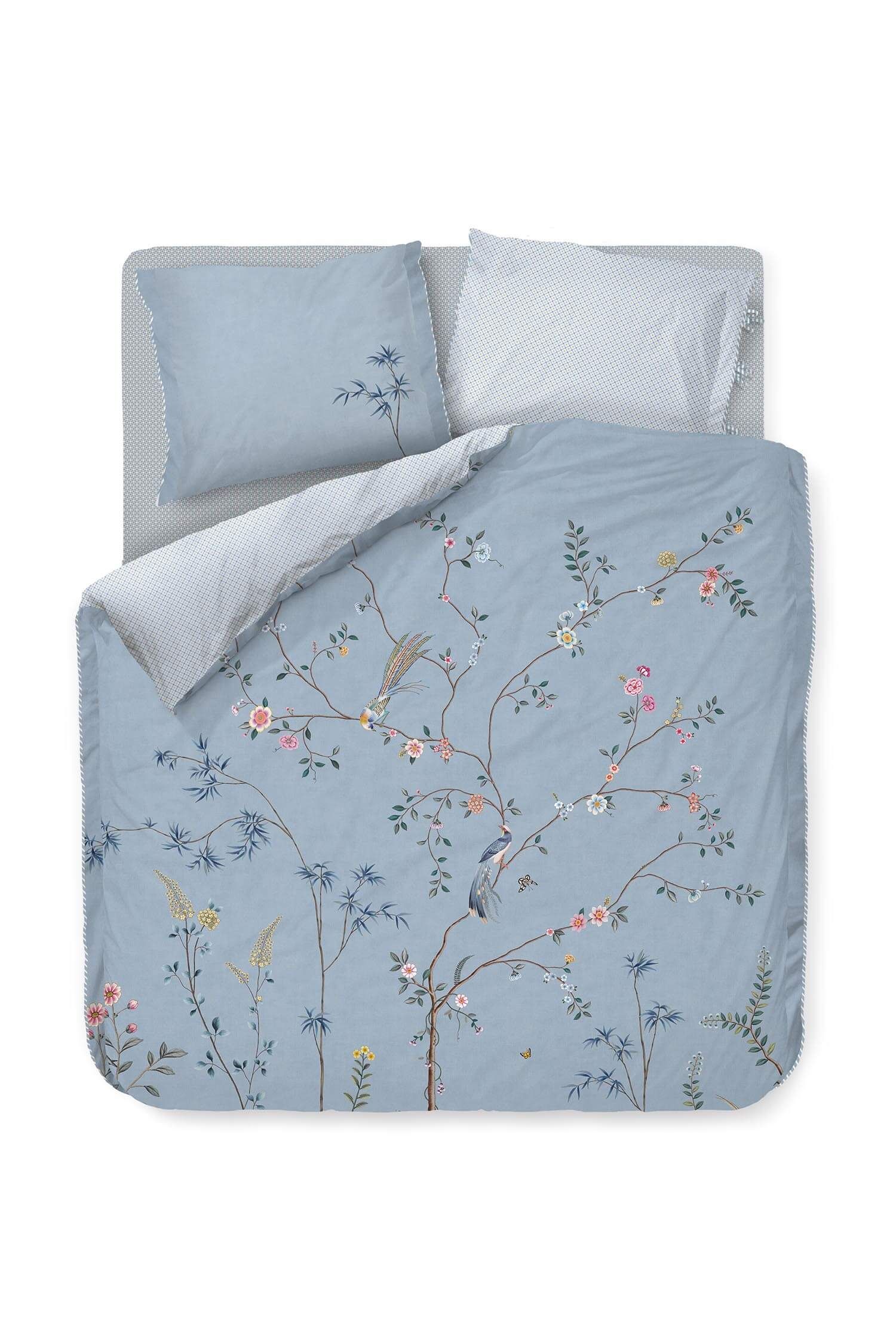 Duvet Cover Set Bamboo Blossom Light Blue