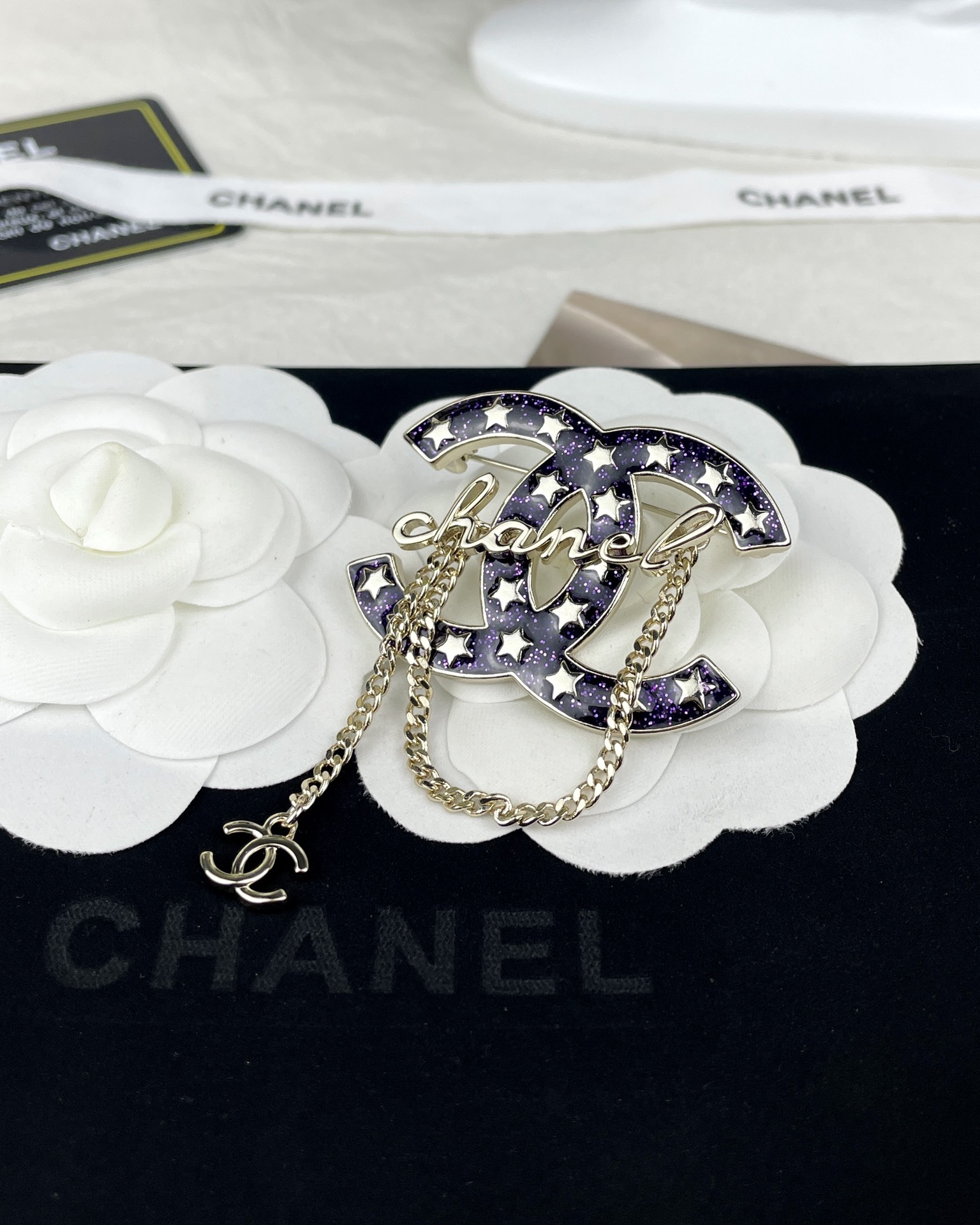 Chanel Star Enamel Coco Brooch Earrings - Original Replica Club