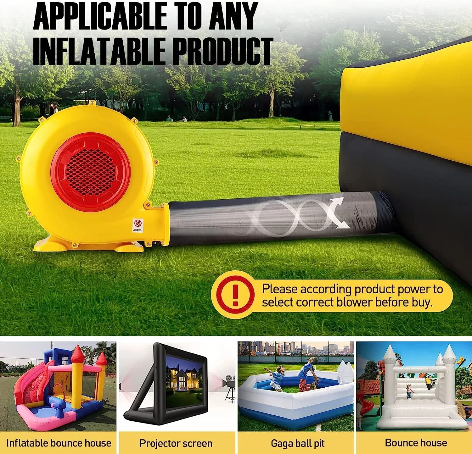 950W Commercial Inflatable Bouncer Blower Pump Fan - Image 3 950W Commercial Inflatable Bouncer Blower Pump Fan - Image 3