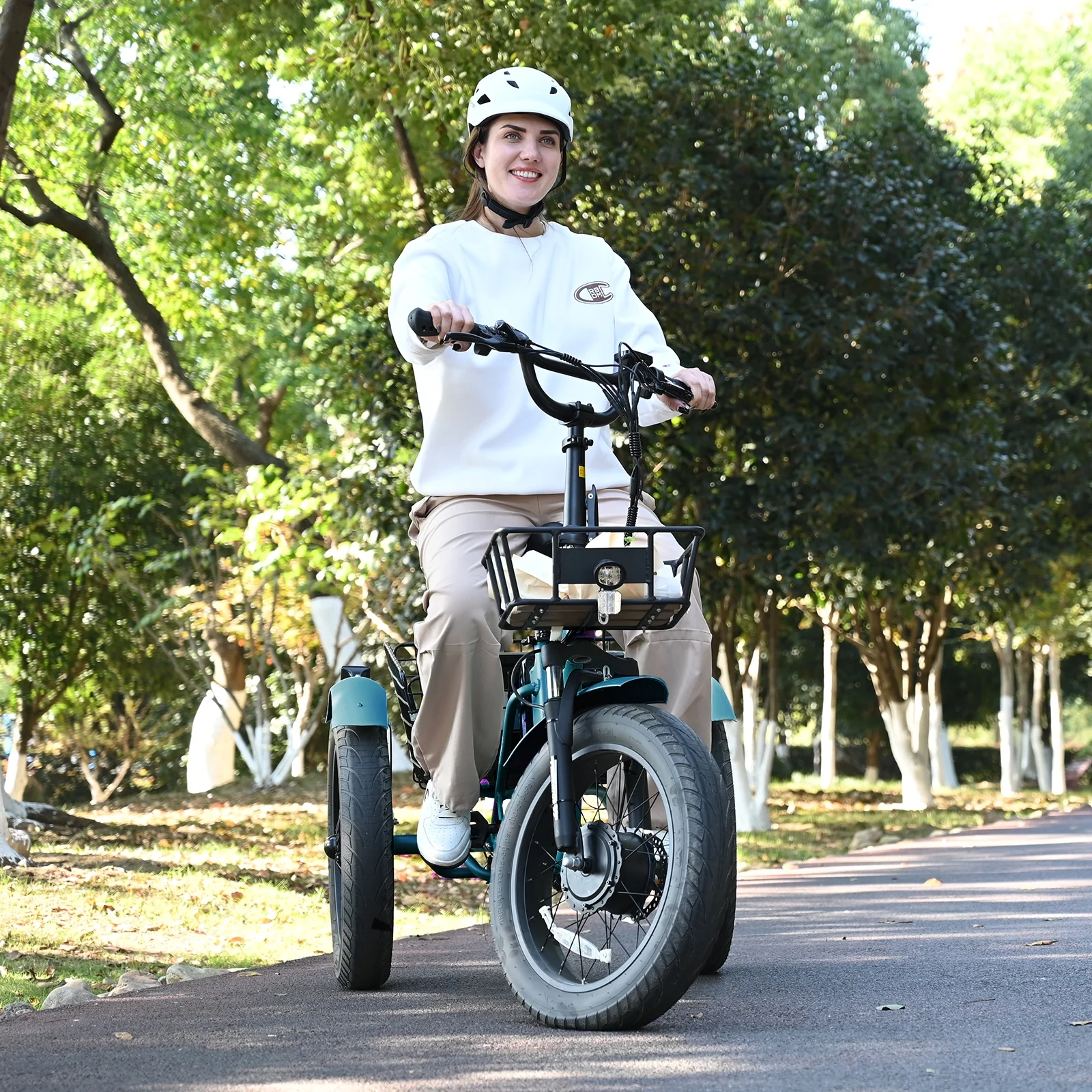 20" x 4" Fat Tire Electric Tricycle for Adult, 7 Speeds Electric Trike 48V 500W Motorized Tricycle , Electric Three Wheels Bicycle for Senior, Aluminum Frame & Rear Basket ,16mph - Image 73