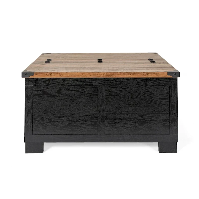 Contemporary Farmhouse Coffee Table Featuring Concealed Storage