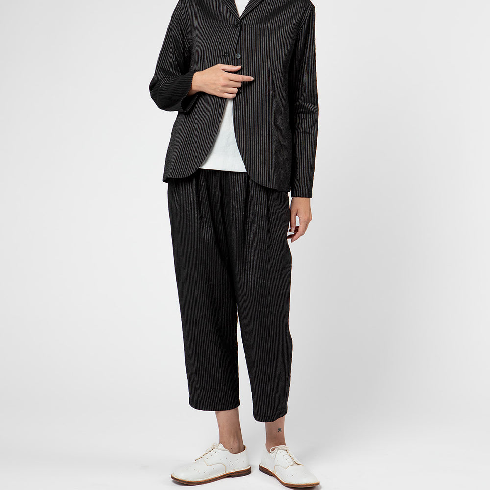 Apuntob - Pantalon Rayures - Noir
