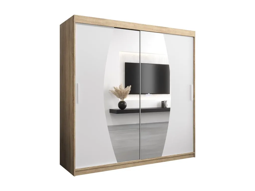 Armario Lluesmahome de puertas correderas 200/200/62 2 puertas (Lluesmahome/blanco) QWMA19300