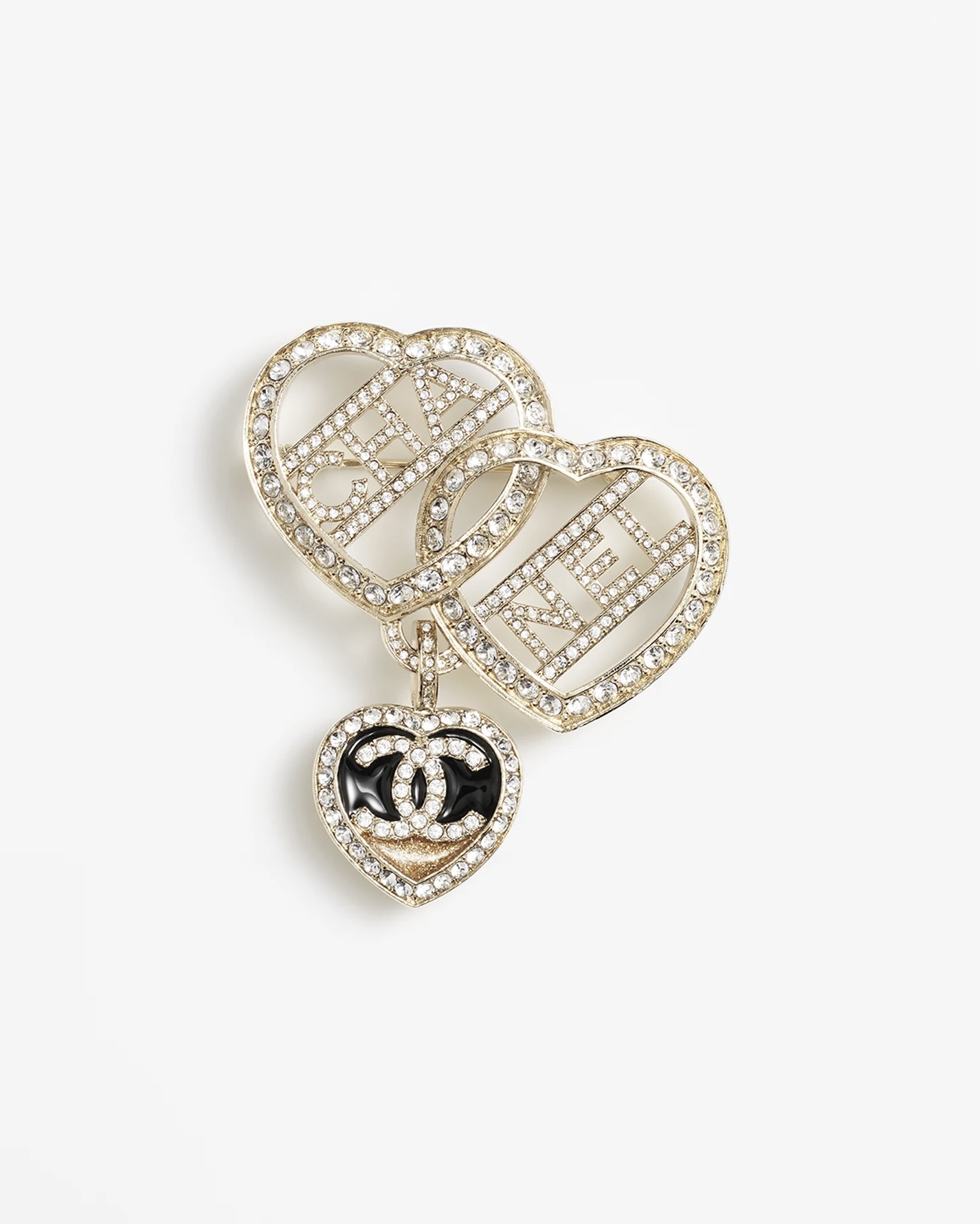 Chanel Three Hearts Monogram Brooch - Original Replica Club