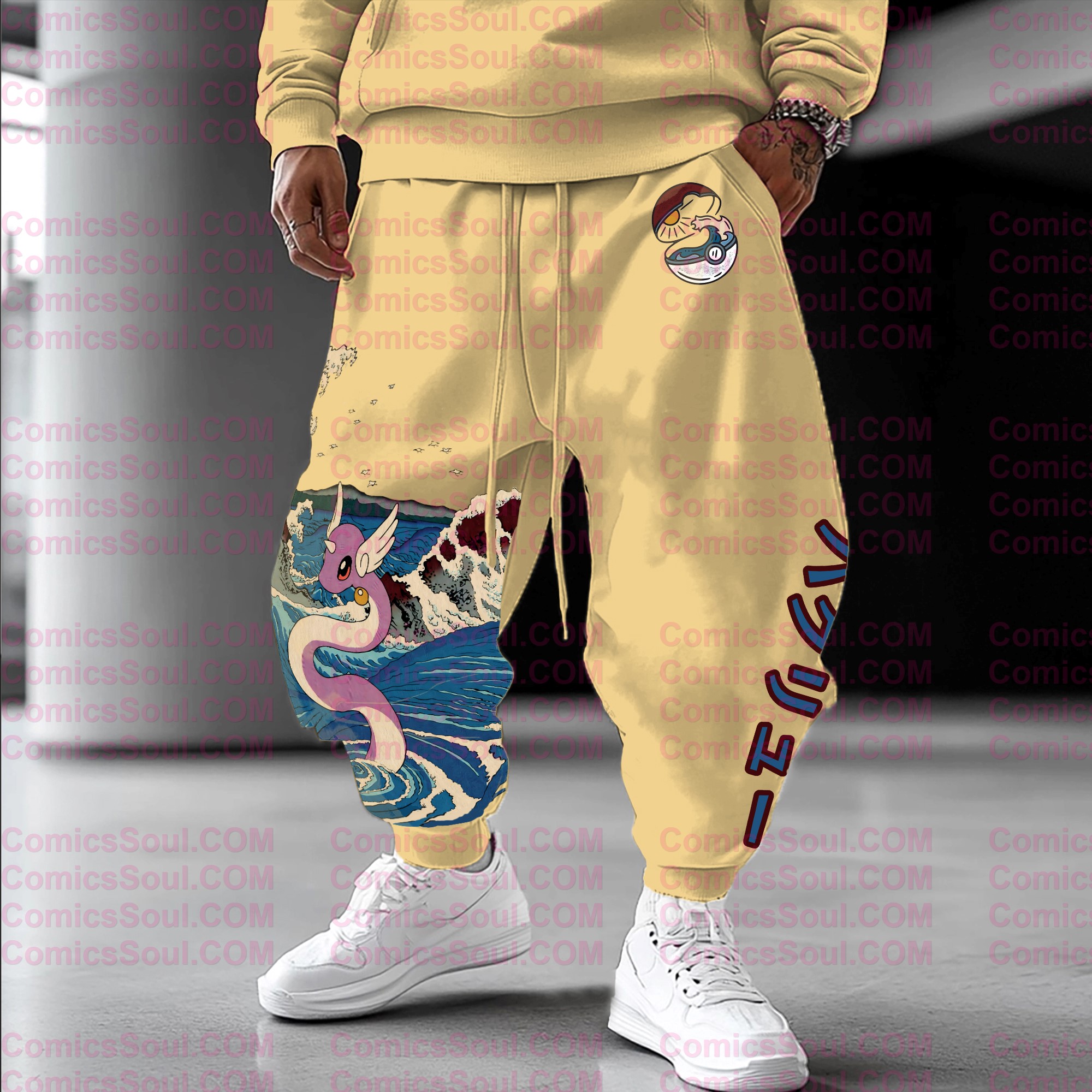 plus velvetUnisex Casual Anime Streetwear Pants