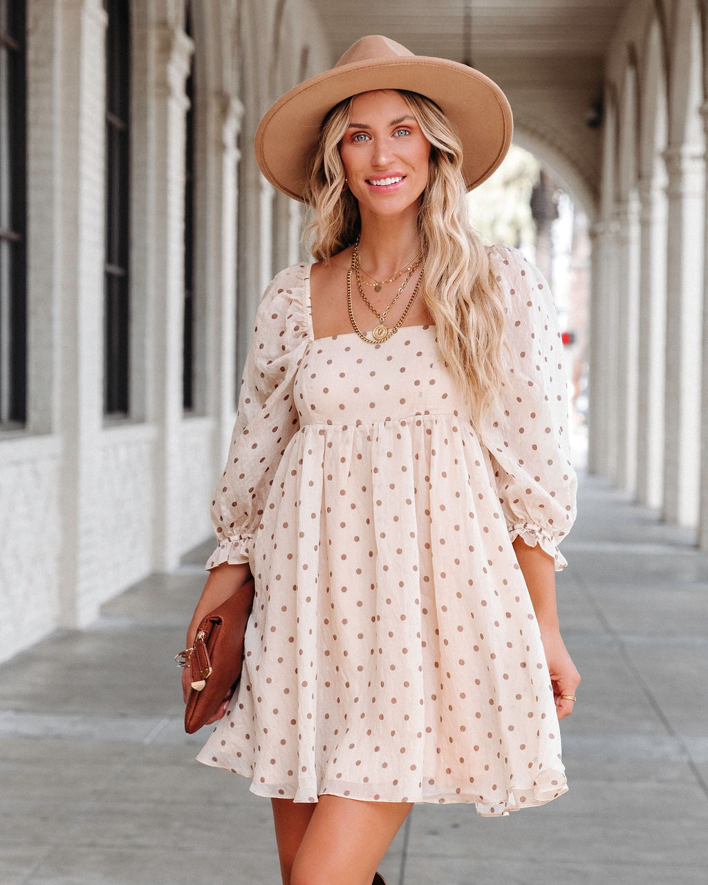 Louise Polkadot Babydoll Dress - Se7enfashion