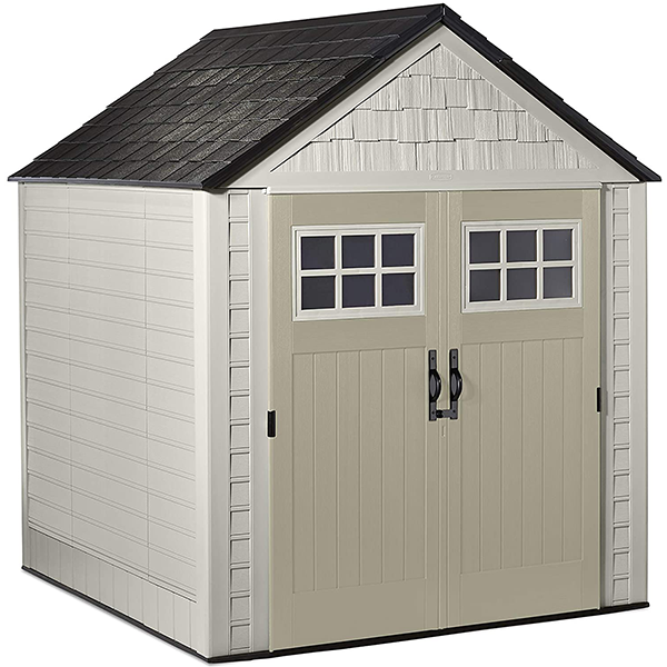 WAYFAIR Outdoor Storage Shed, 7X7 Feet, Resin Weather Resistant Outdoor Garden Storage Shed For Backyard, Garden, Tool Storage, Lawn, Garage Organizer, Sandstone