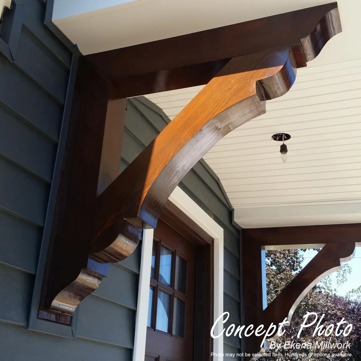Ekena Millwork 4"W x 18"D x 18"H Thorton Traditional Rough Sawn Bracket, Western Red Cedar - Image 14