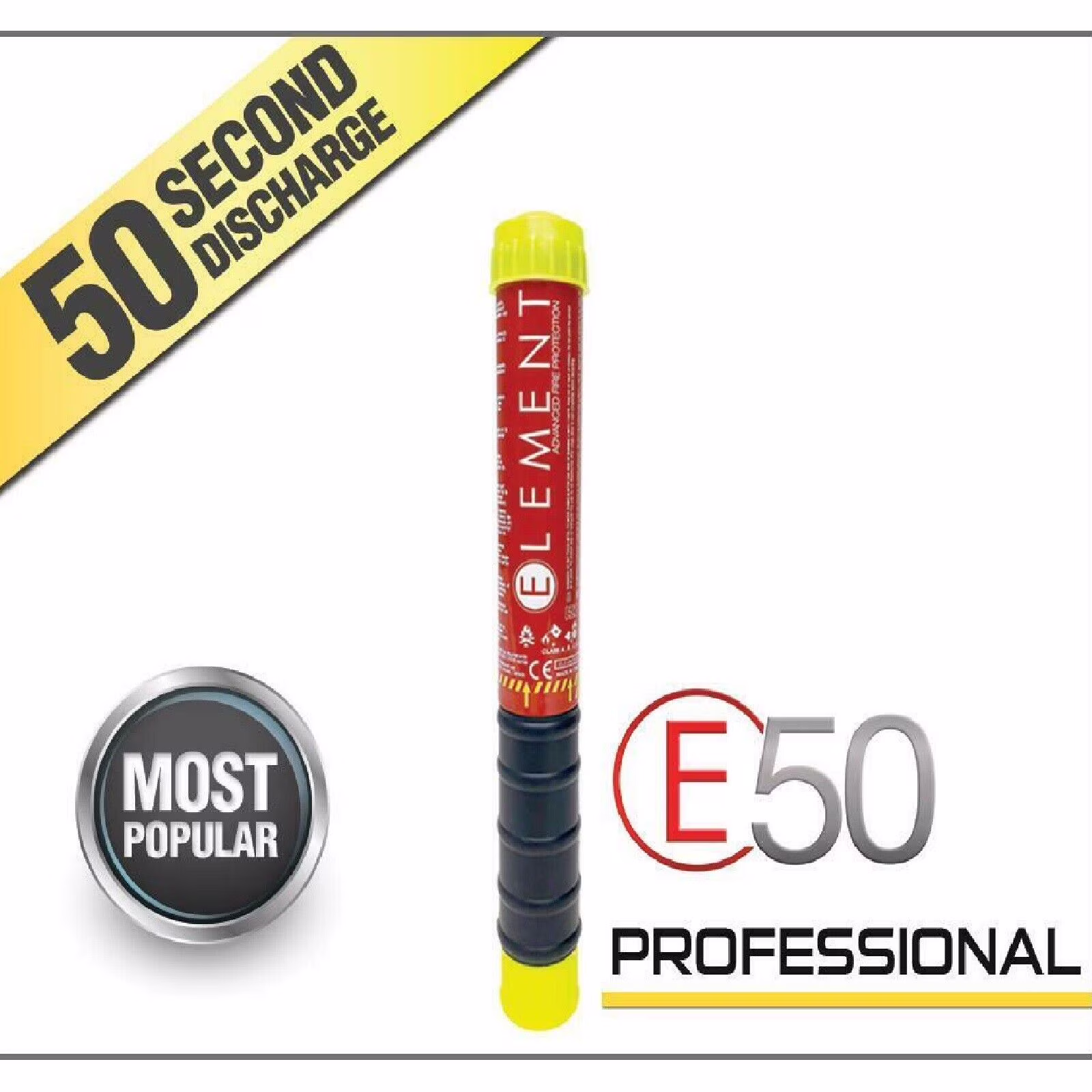 ELEMENT E50 Fire Extinguisher 40050, 50 Second Discharge USA NO MAINTENANCE