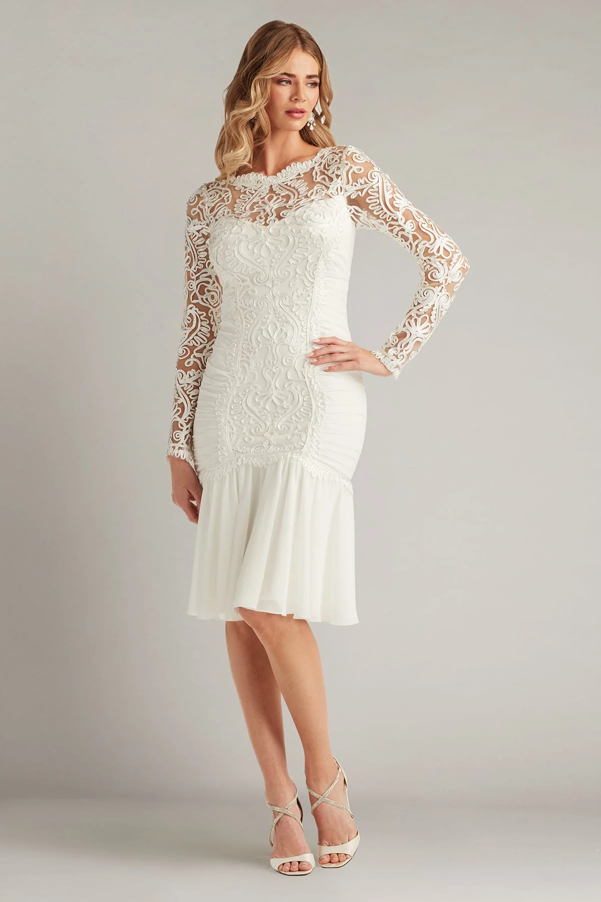 Novara Embroidered Skater Dress - Special Events Unlimited