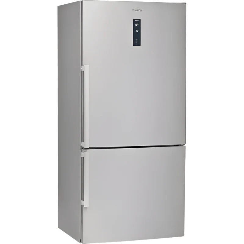 Whirlpool Bottom Mount Fridge-Freezer A++, 83Cm, 580Lit, Inox Stainless