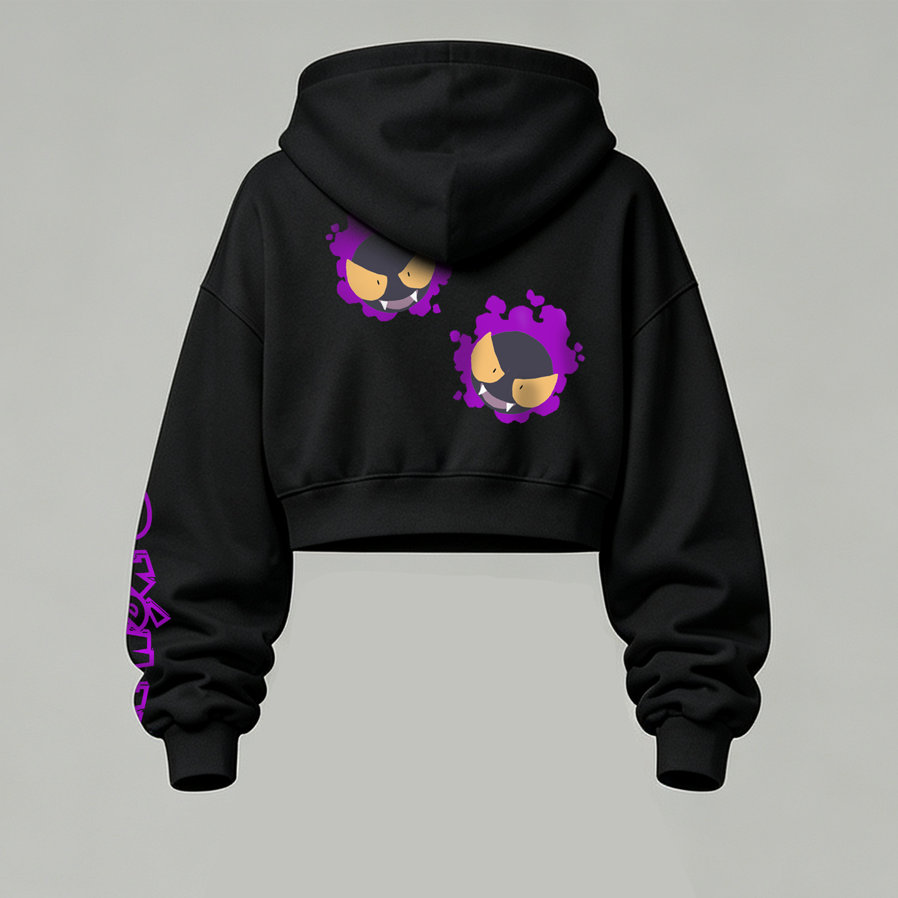 Pokémon Halloween Series Cropped Long Sleeve Hoodie & High Waist Jogger Pants Two Piece TeeThreads Sustain the Scene with Custom Apparel