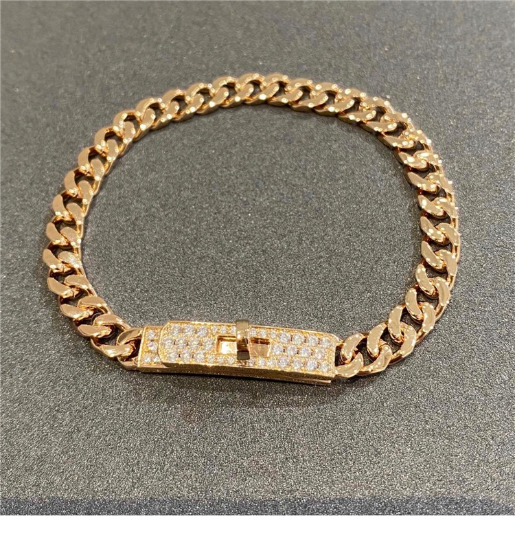 Hermes Cuban Chain Pig Nose Bracelet - Original Replica Club