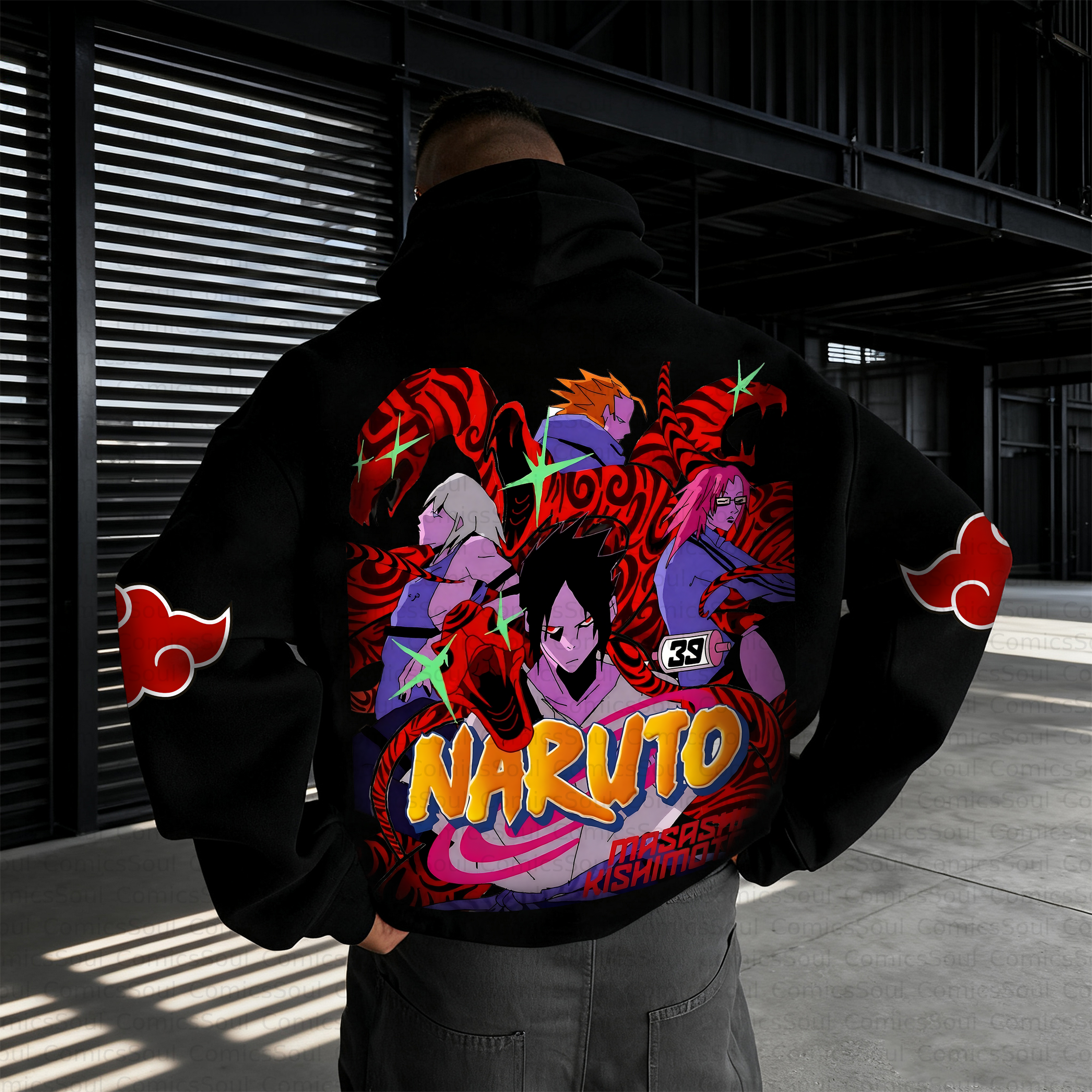 Unisex Anime Inspired Vintage Plush Hoodie