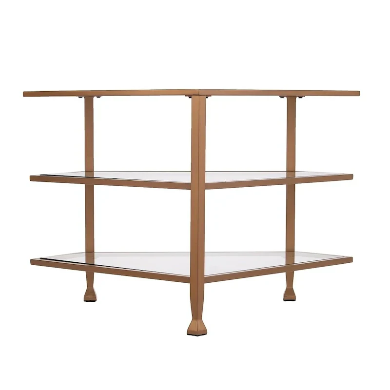 SEI Furniture Jensen Metal Corner TV Stand for Screens up to 33.25 inches