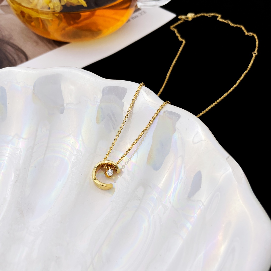 Chanel Coco Collier Necklaces Half Moon Style Three Colors Options - Original Replica Club