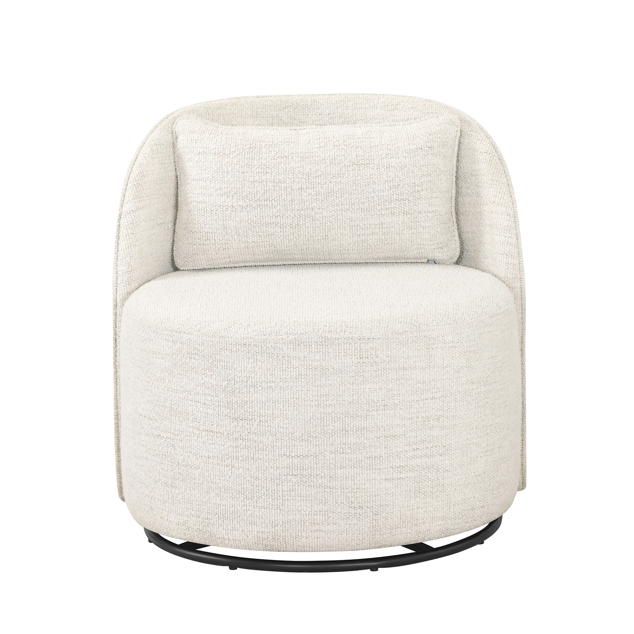 Better Homes & Gardens Juliet Modern Arch Swivel Accent Chair, Cream Boucle - Image 10