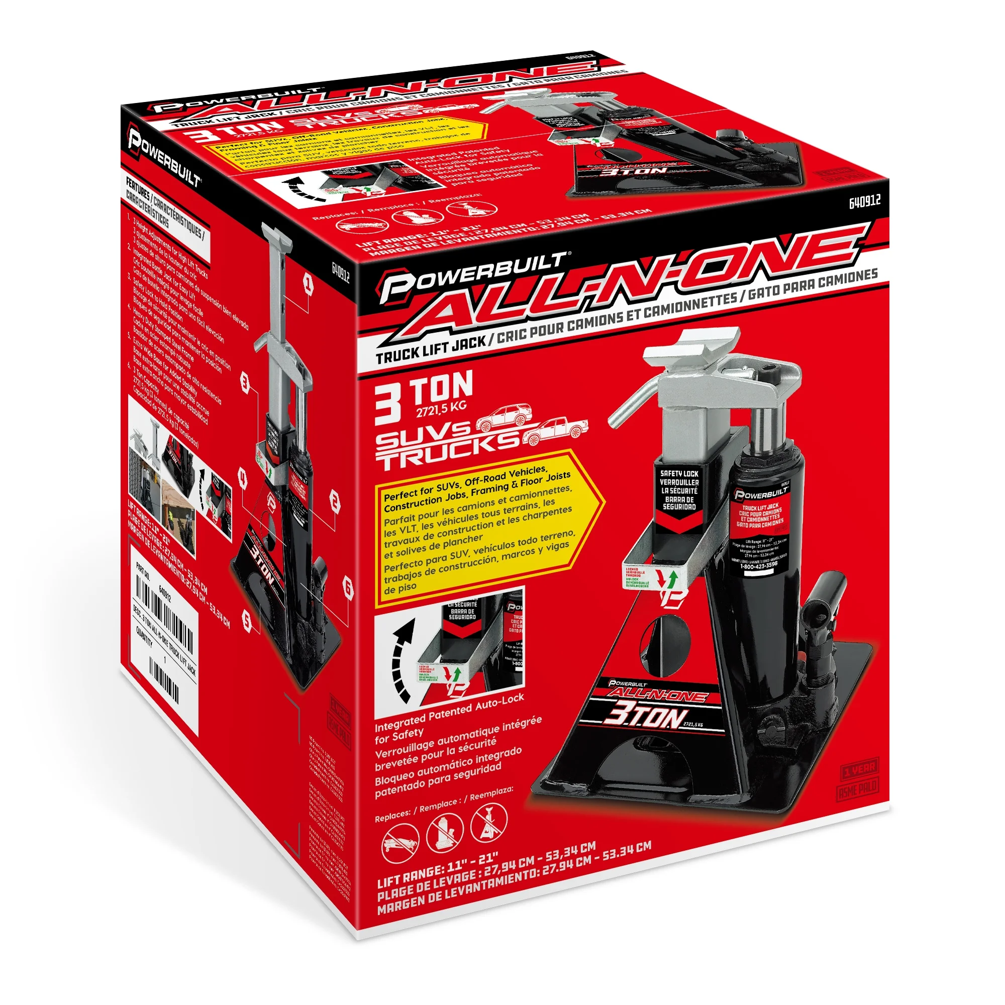 Powerbuilt 3 Ton All in One Truck Lift Jack - 640912 - Image 6