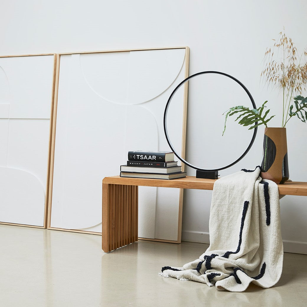 HKliving Slatted Bankje B 160 cm - Teak