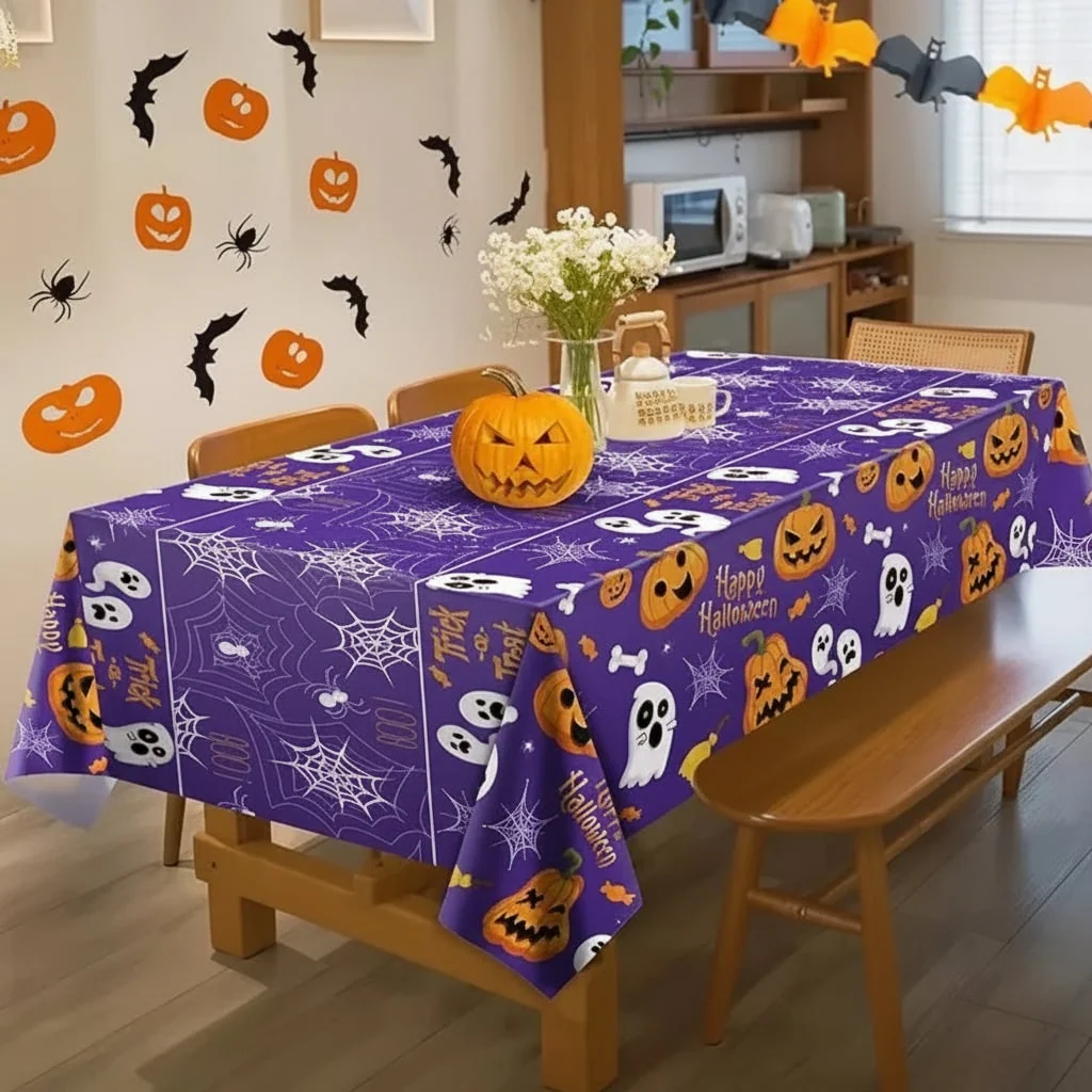 Halloween Decoration Tablecloth Party Spiderweb Pattern - Image 4 Halloween Decoration Tablecloth Party Spiderweb Pattern - Image 4