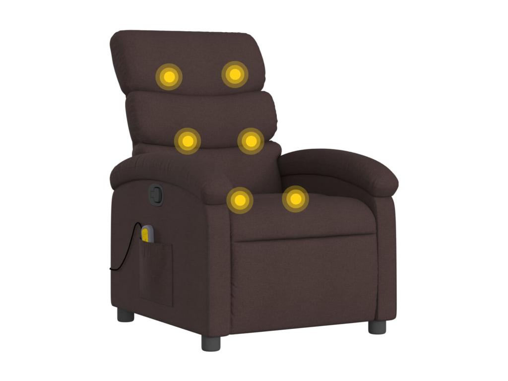 Sillón de masaje reclinable de Joliven marrón oscuro