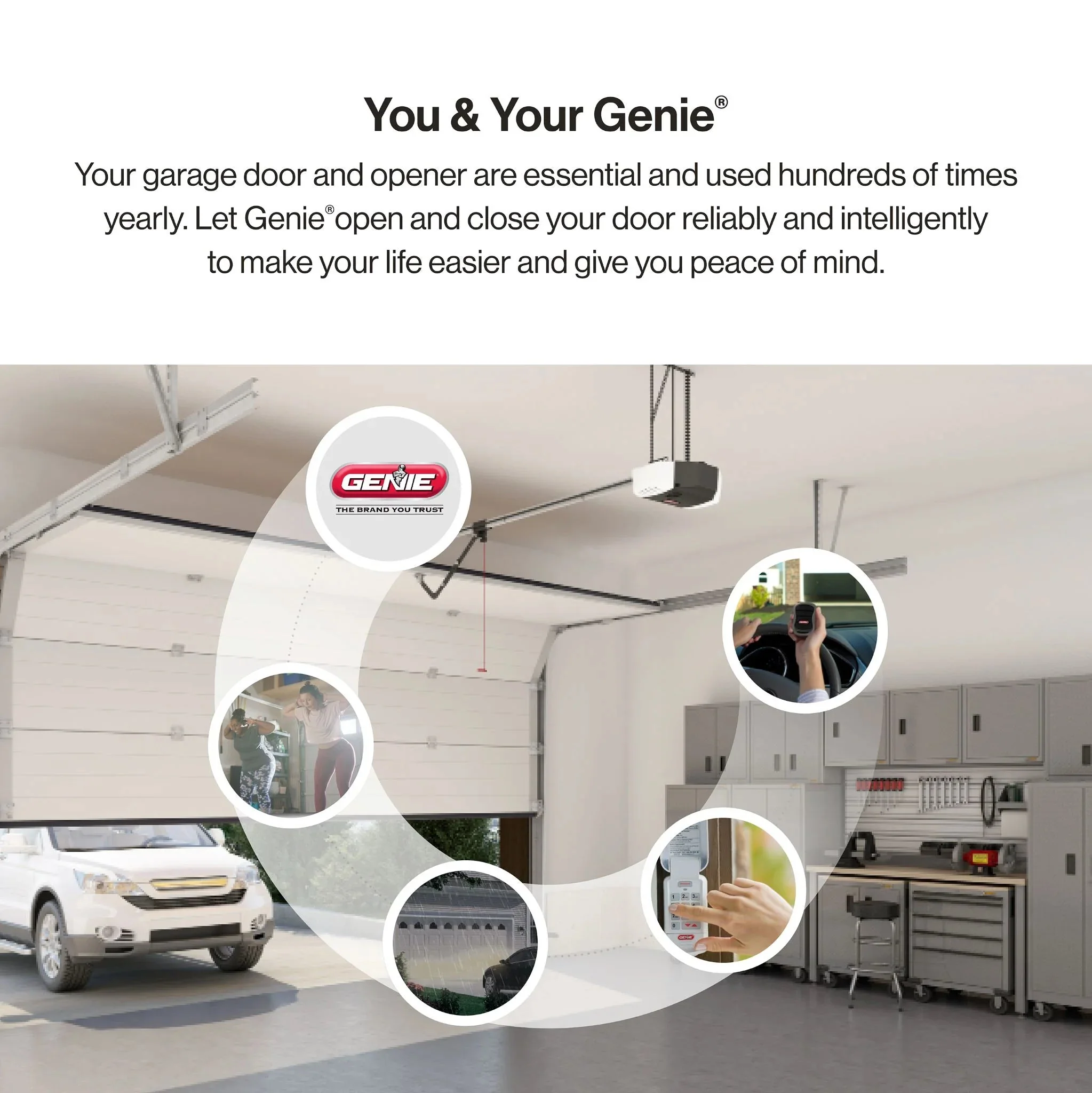 Genie Chain Drive Garage Door Opener, 3/4 HPc, Battery Backup - Chain Drive 750 - Image 3 Genie Chain Drive Garage Door Opener, 3/4 HPc, Battery Backup - Chain Drive 750 - Image 3