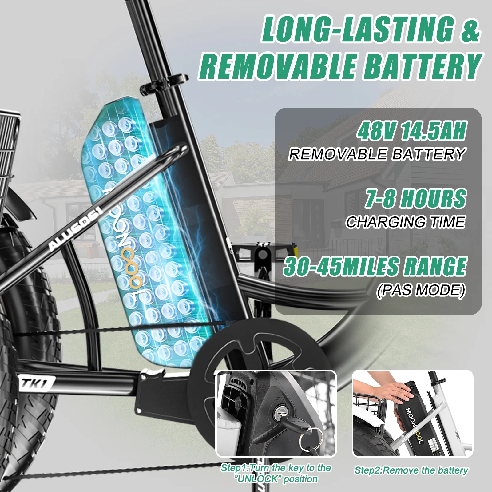 20" x 4" Fat Tire Electric Tricycle for Adult, 7 Speeds Electric Trike 48V 500W Motorized Tricycle , Electric Three Wheels Bicycle for Senior, Aluminum Frame & Rear Basket ,16mph - Image 37