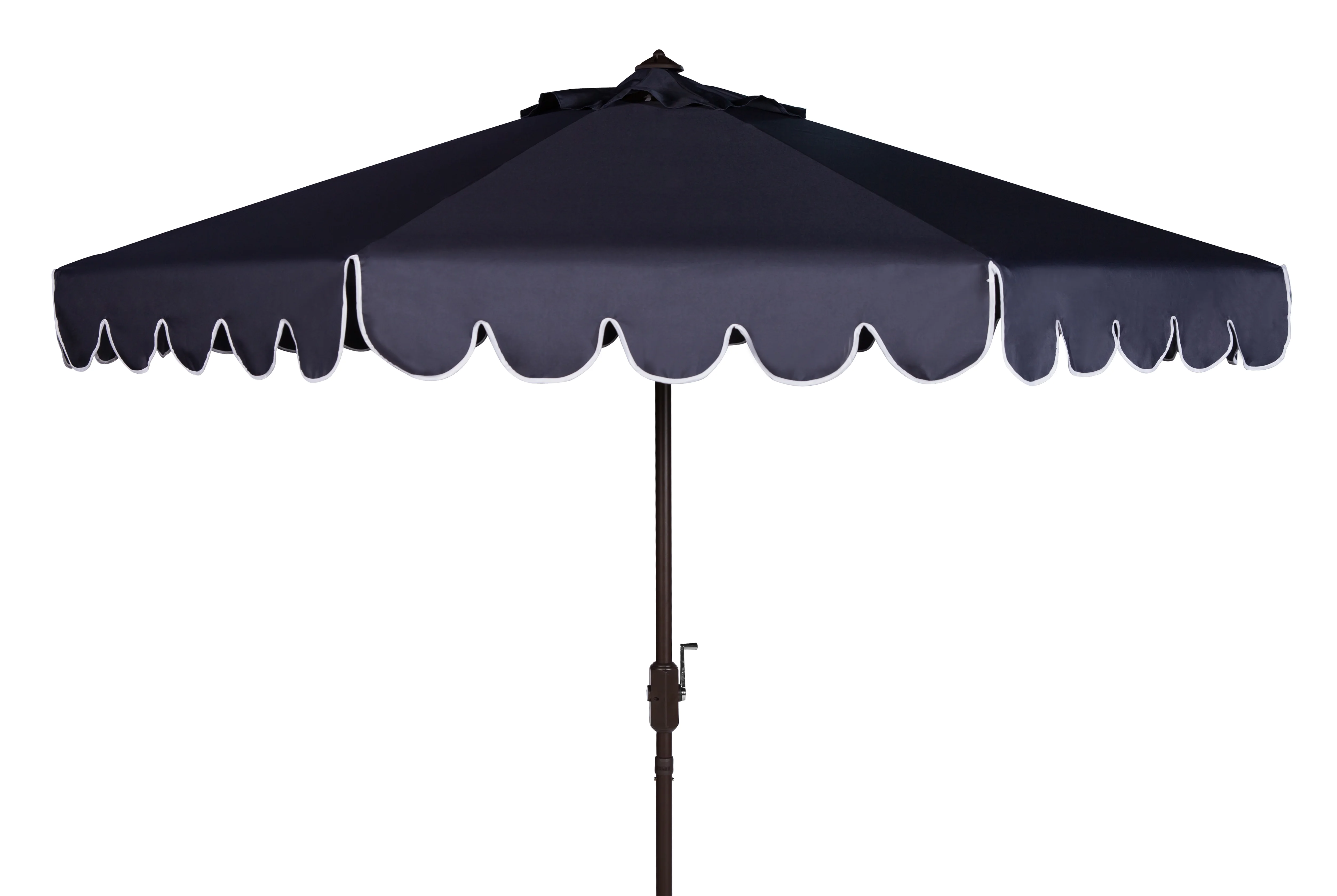 Safavieh Venice 9' Market Crank Tilt Patio Umbrella, Navy/White - Image 2