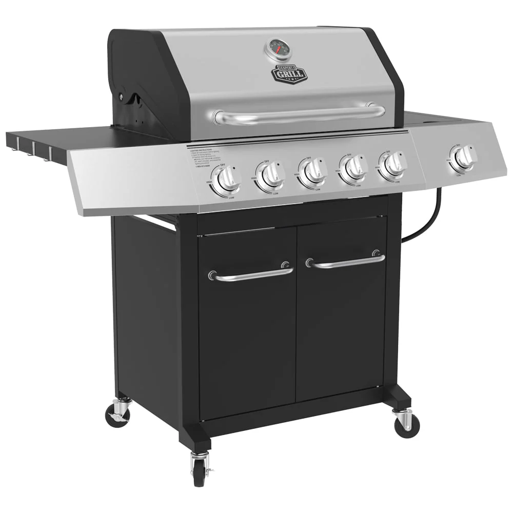 Expert Grill 5 Burner Propane Gas Grill with Side Burner - Image 2