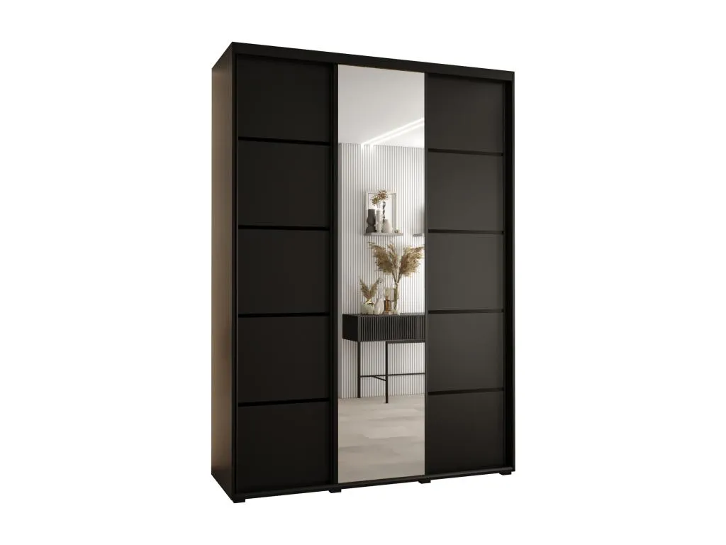 ARMARIO Alkihogares 5 DE PUERTAS CORREDERAS 235.2/180/60 3 puertas (Negro/Negro/Negro)