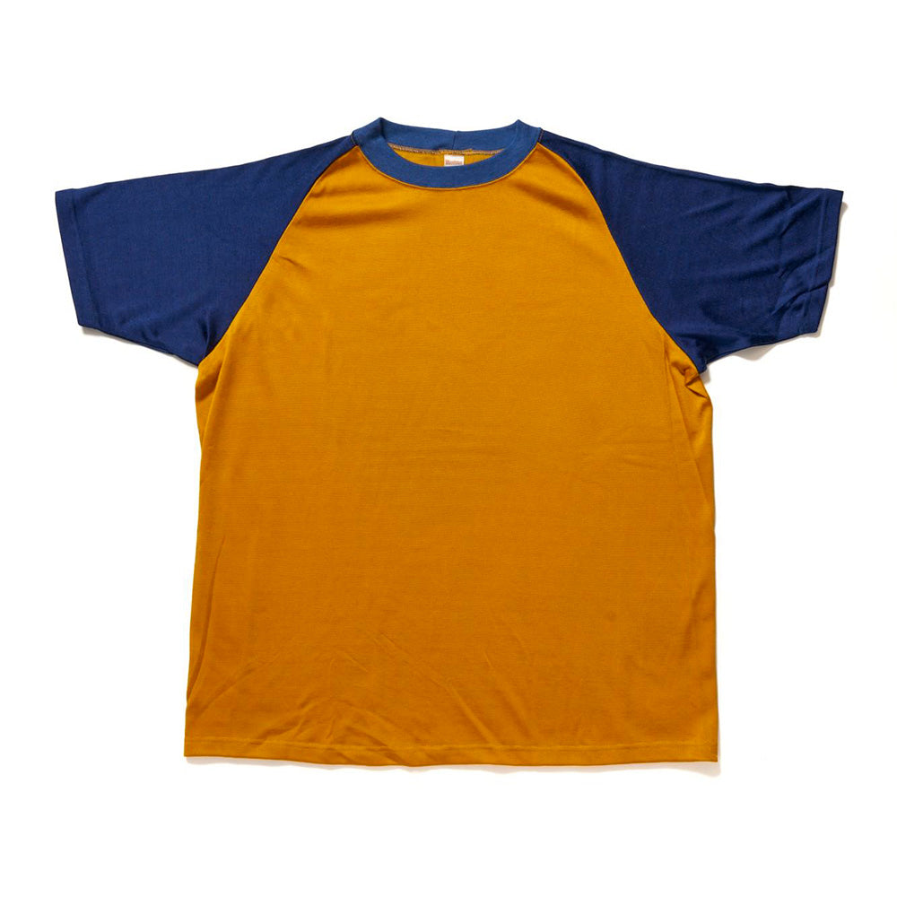 Warehouse & Co - T shirt Combi Raglan - Gold Royal