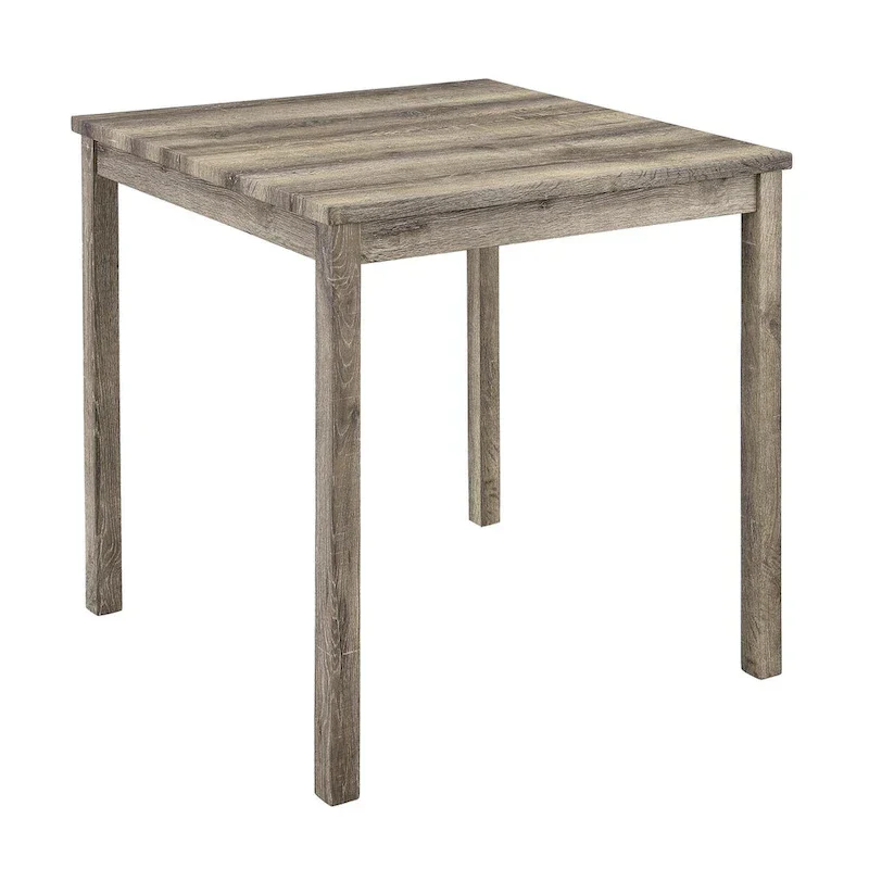 5-Piece Wood Dining Set: Square Table with 4 Upholstered Chairs