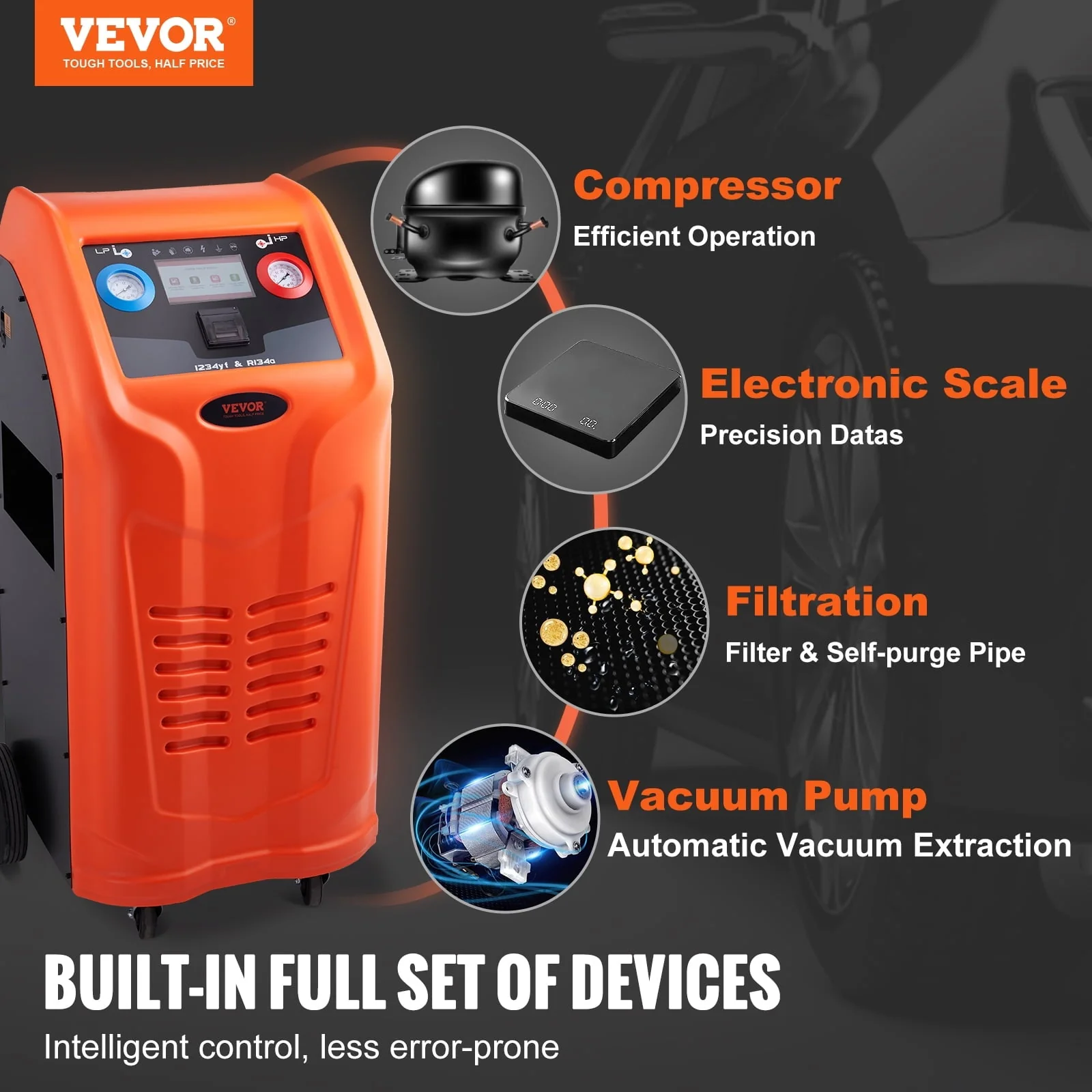 BENTISM Refrigerant Recovery Recharge Machine Fully Automatic for R134a & R1234yf - Image 2