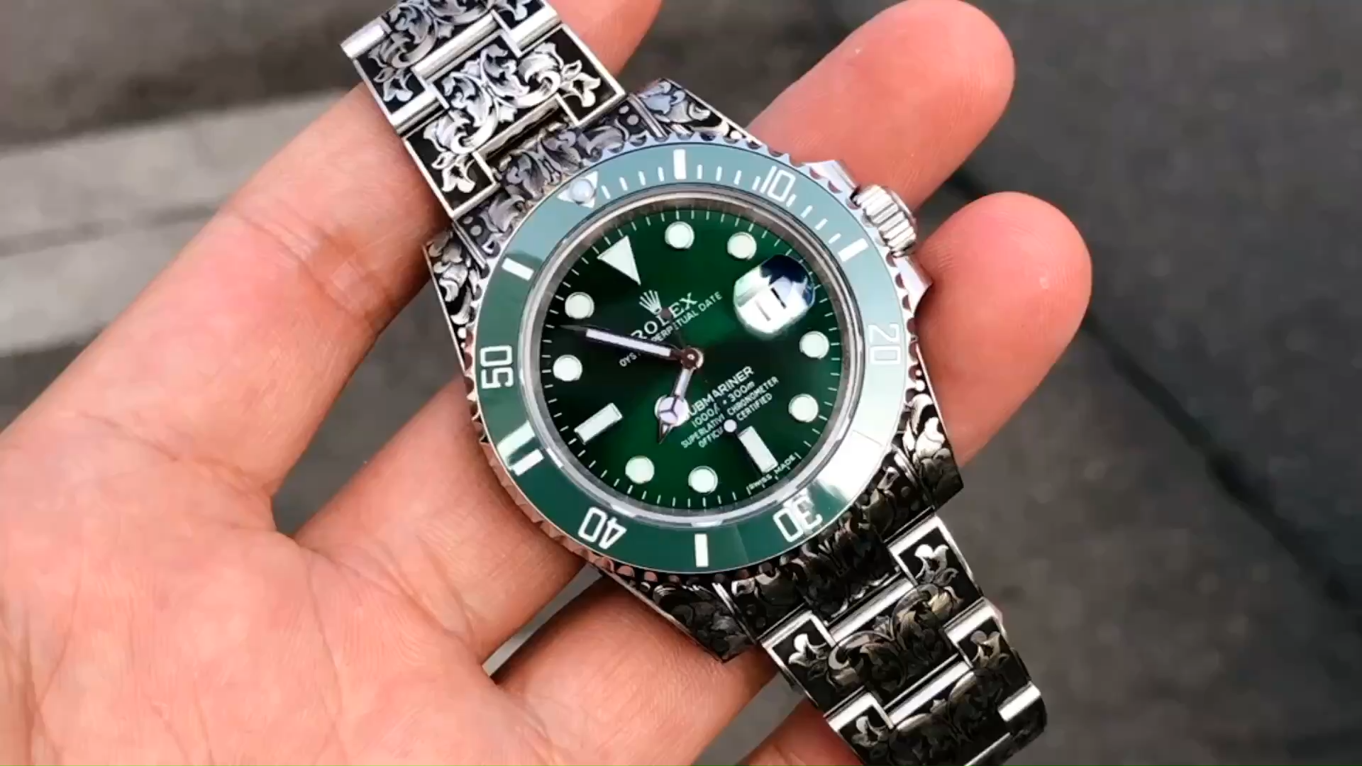 Huckleberry Custom Rolex Submariner Green