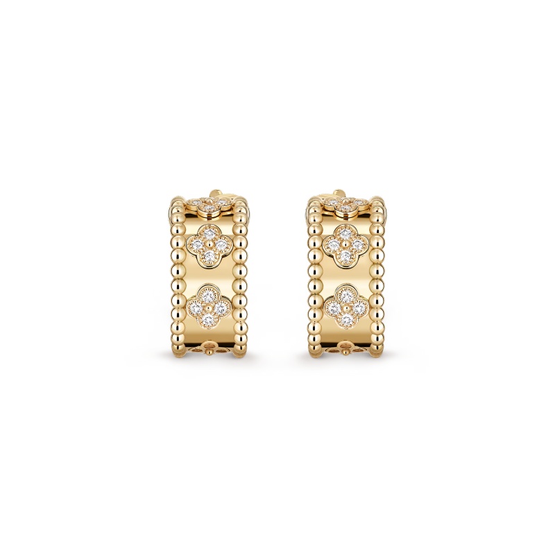 Replicate Perlée clovers hoop earrings(1:1 replica) - Original Replica Club