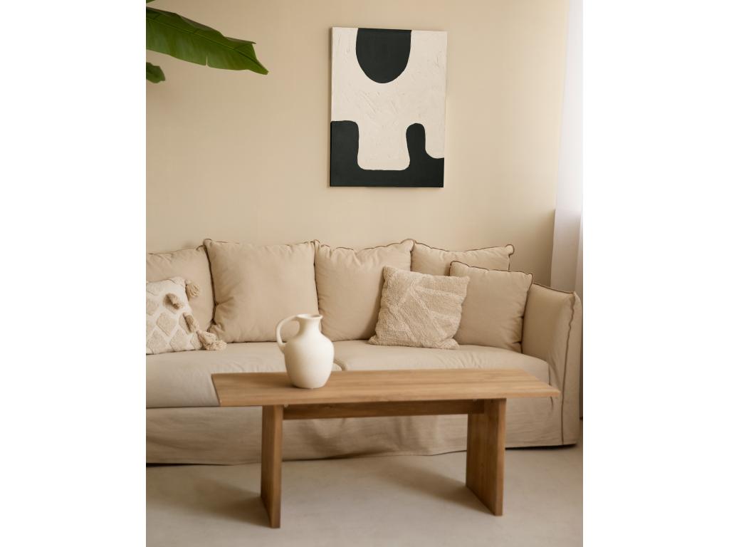 Cuadro decorativo sobre lienzo de algodón pintado artesanalmente con pintura al oleo sin marco de 100x150cm - VARO - Laocacasas