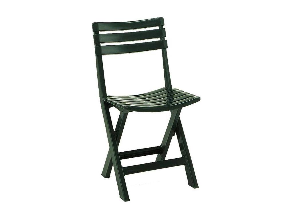 Silla de exterior Confortzx - Asiento de jardín plegable - Silla para mesa de comedor - Sillón de exterior - 100 por ciento Made in Italy - 44x41h78 cm - Verde