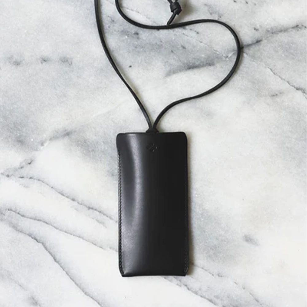Maison Del'Ep - Étui à lunettes en cuir - Noir