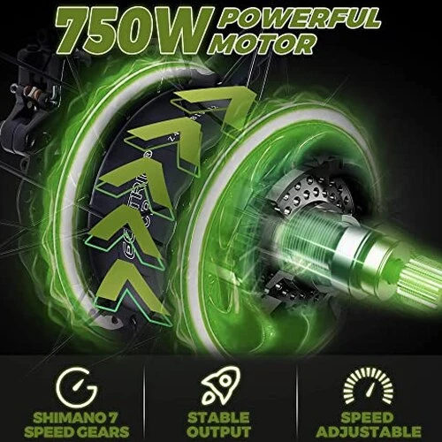 ECOTRIC Adult Electric Bike 26 x 4.0 in Fat Tires, 750W, 48V 13AH - Hammer - Image 3 ECOTRIC Adult Electric Bike 26 x 4.0 in Fat Tires, 750W, 48V 13AH - Hammer - Image 3
