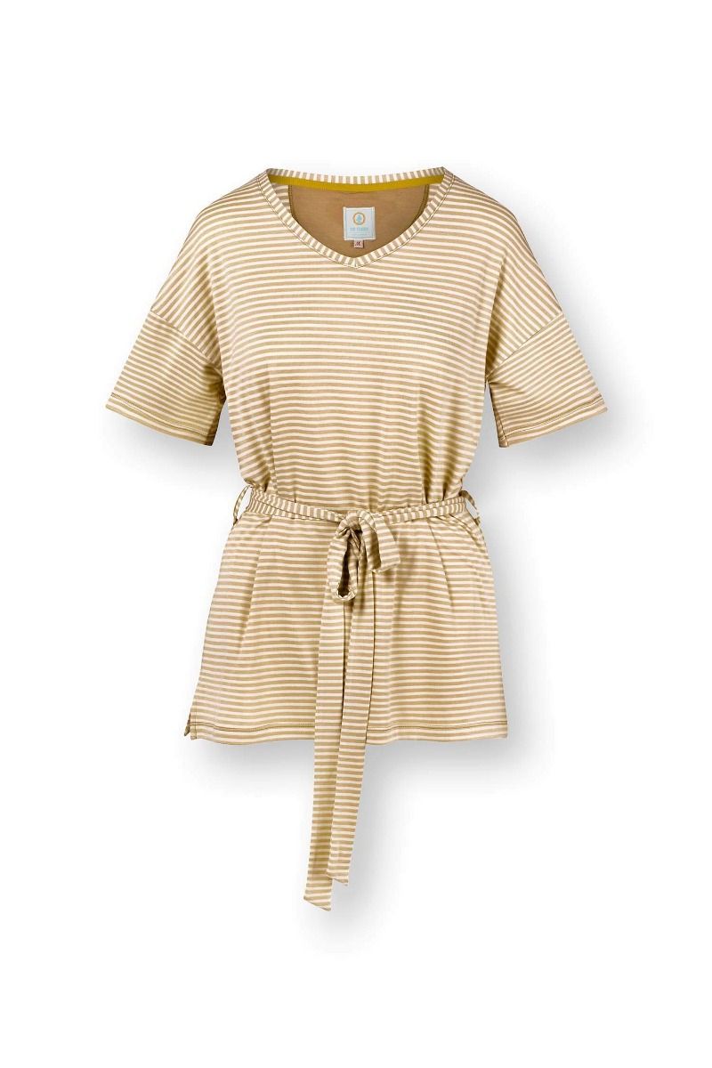 Tonya Top Short Sleeve Little Sumo Stripe Sand