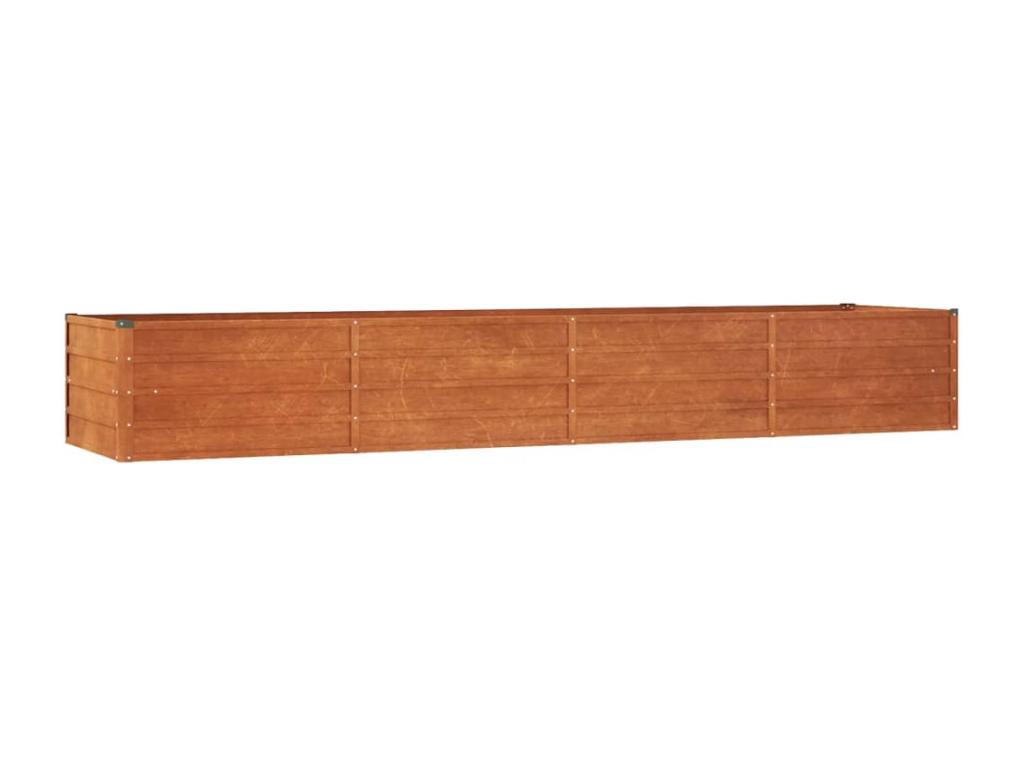 Arriate oxidado de acero corten 320x80x45 cm