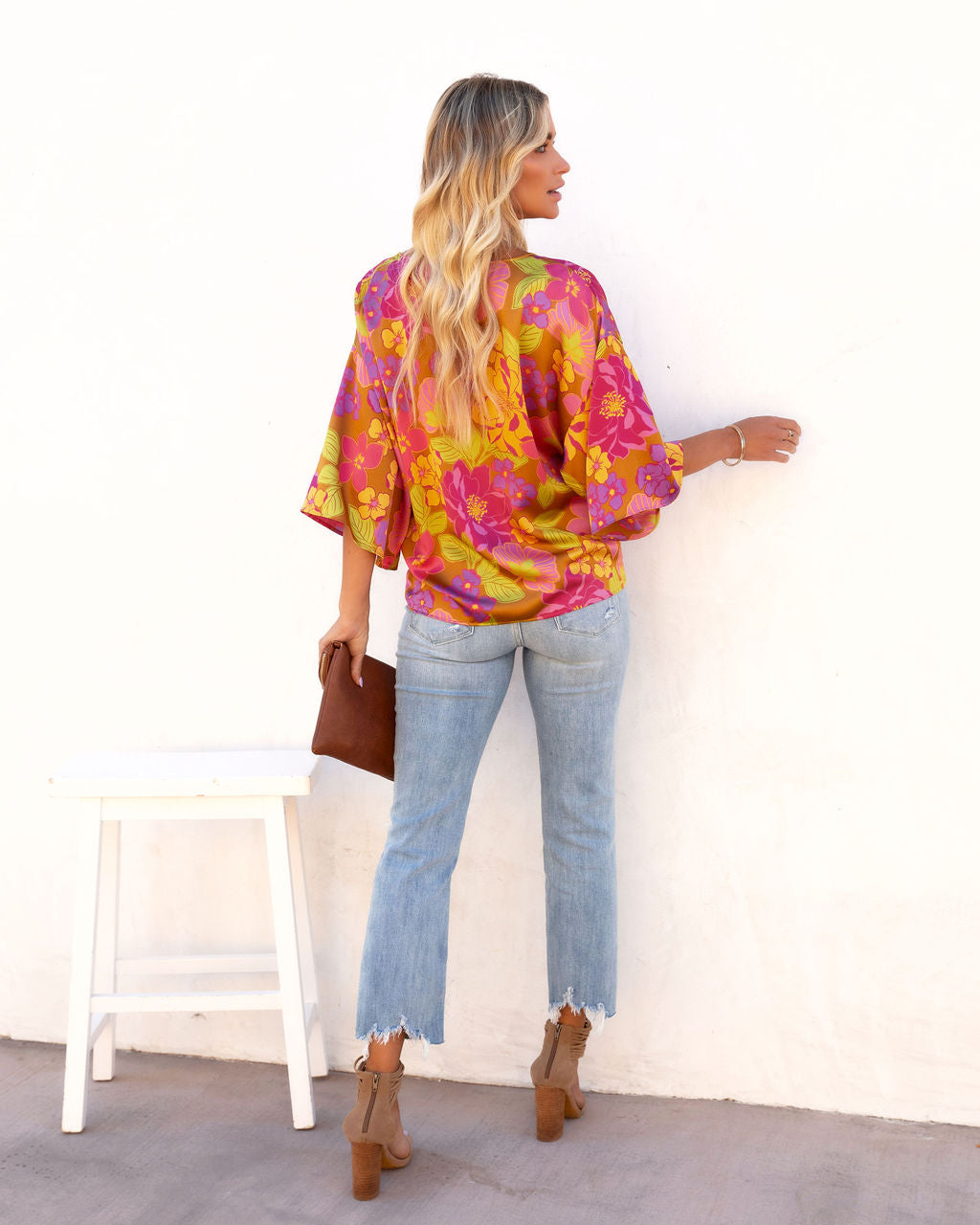 Maui Vibes Satin Front Tie Top - FINAL SALE - Se7enfashion