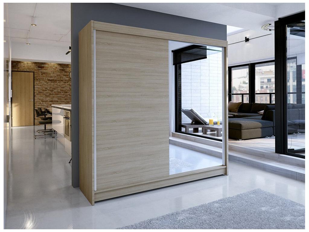 Armario 137 - Roble Confortzx - 215x180x58cm - Puertas de armario Correderas