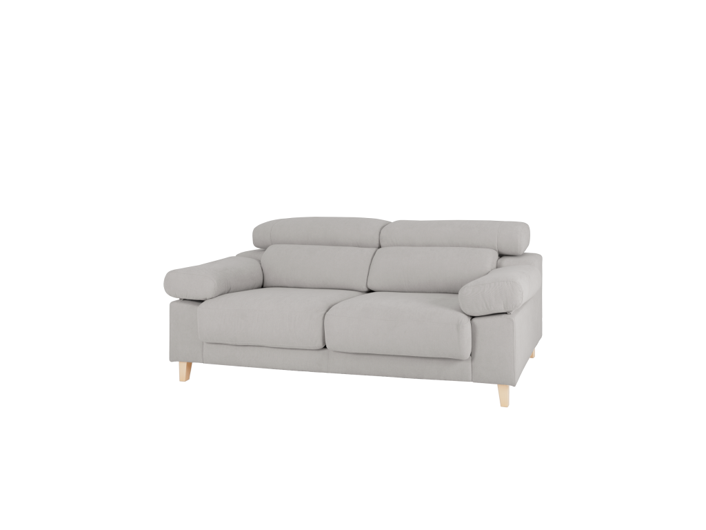 Sofá de 3 plazas color gris claro de 195x104cm - MONICA - Laocacasas