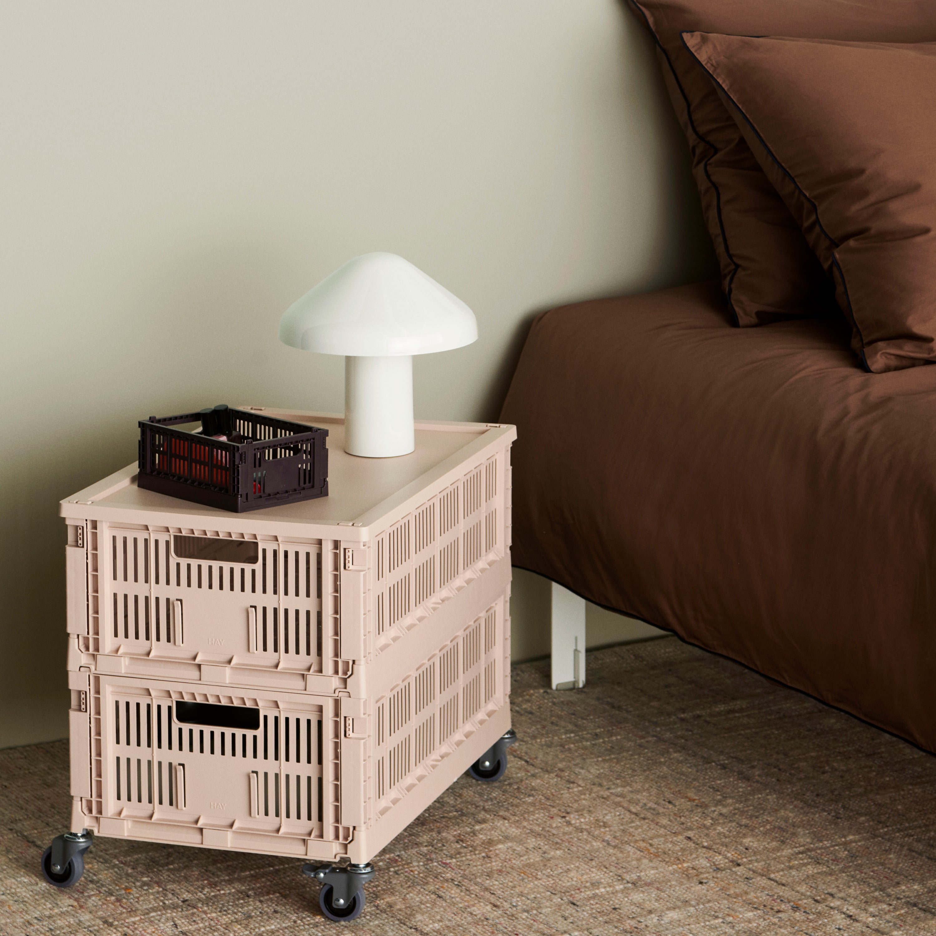 HAY Colour Crates Krat L - Rechthoekig - Poeder