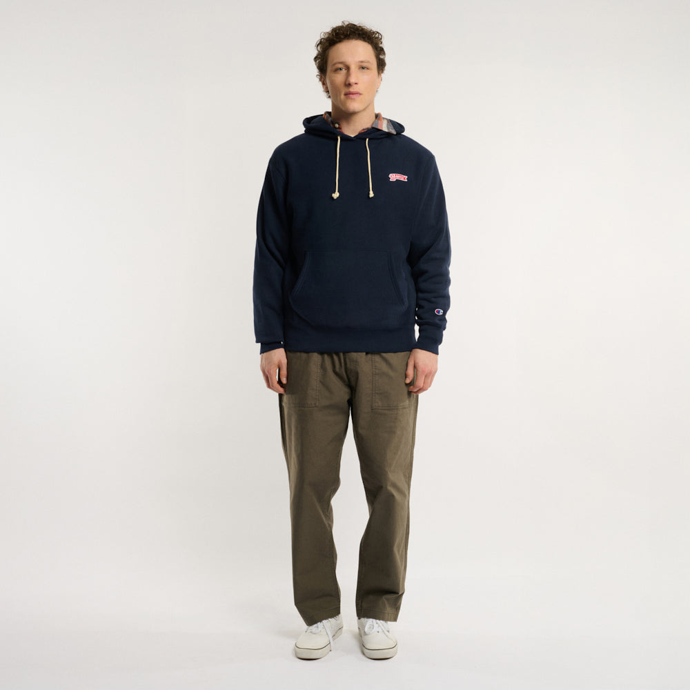 Merci x Champion - Sweat à Capuche Merci Patch - Navy