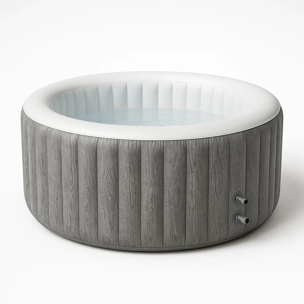 Spas hinchables 185x185x71 cm 4 personas redondo gris/blanco dIJaluY307jQ