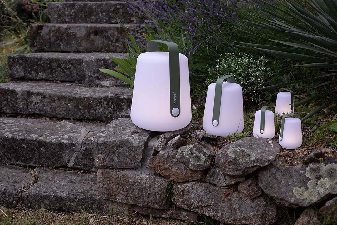 Fermob Balad outdoor tafellampjes - set van 3 - H13,5 cm - Carbone