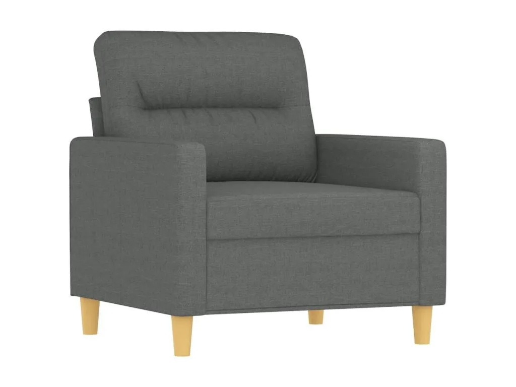 Sillón de tela gris oscuro 60 cm