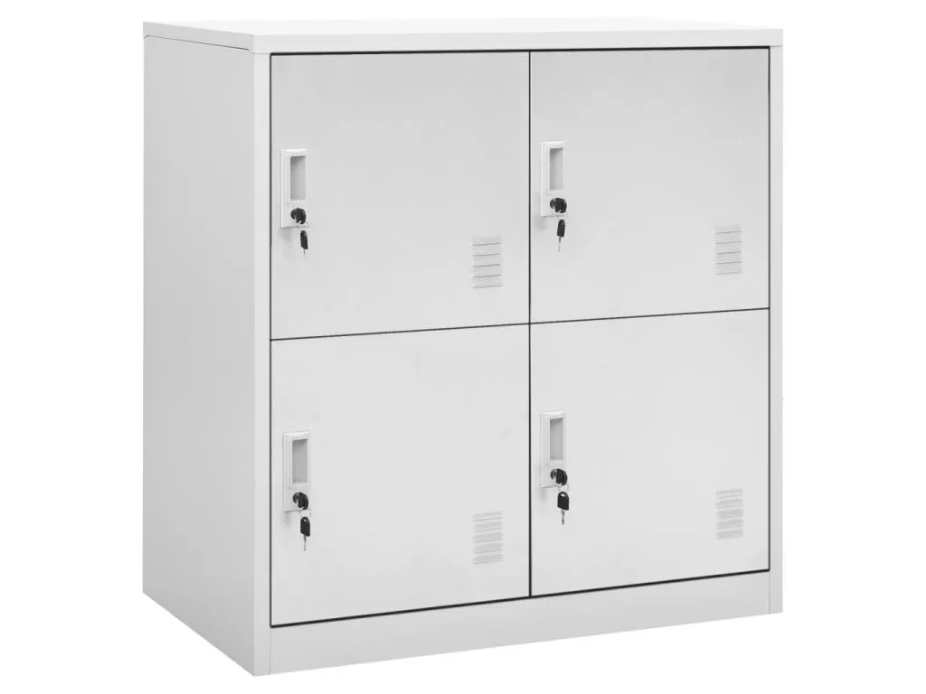 Armarios taquilla 5 uds de acero gris claro 90x45x92.5 cm